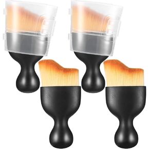 4 Car Detailing Brushes, Car Interior Cleaning Brush Tool, Soft Car Dust Brush, Car Cleaning Brush Dust Collectors, Car Interior Detailing Brush for Car Dashboard Air Conditioning Vent Cleaner Brush