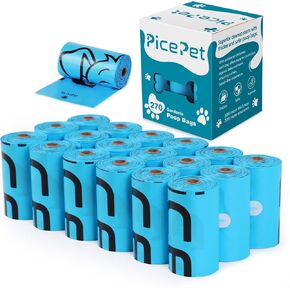 20% Thicker Dog Poop Bags Rolls, Pet Waste Bag for Large Doggy and Small Doggie, Leak-Proof & Extra Thick, Lavender Scented, 270 Count