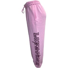 Victoria's Secret Womens Fleece Baggy Campus Sweatpants (X-Small, Pink)