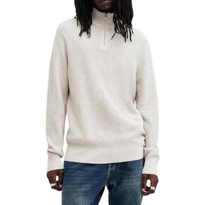 AllSaints Men's Aspen Zip Funnel Neck Sweater