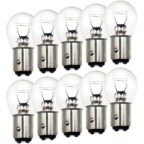 1157 Bulbs 10 Pack,S25 Tail Light Bulb 12V 21W/5W Miniature Tail Light Turn Signal Brake Light Bulb,P21W 2357 7528 2057 1016 Automotive Light Bulbs