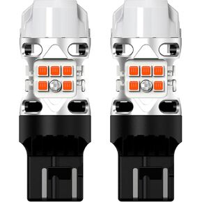 LASFIT T3 7443 7440 LED Bulb Amber for Toyota Camry SE/LE/TRD/L 2018-2024, 2025 SE/LE 7444 LED Front Rear Turn Signal Light Parking Light 7444NA Built in Resistor 100% Error Free(2pcs)