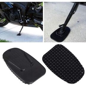 2Pcs Black Motorcycle Side Kickstand Non-Slip Plate Base Parking Stand Support Plastic Pad, Body and Frame Parts, Kickstands and Jiffy Stands, Parts