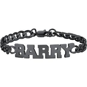 PROSTEEL Mens Cuban Link Bracelet, Black/18K Gold 316L Stainless Steel Cuban Chain Bracelet Hip Hop Jewelry, W: 6mm/9mm/13mm, L: 7.5"/8.3"/9", Come with Box