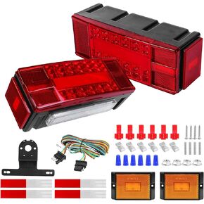 Boat Trailer Lights Led Submersible Kit, Super Bright Trailer Lights, Stop Turn License Light, DOT Approval fit For 12V Trailer Boat Truck RV Snowmobile