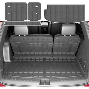 7&8 Seats Cargo Mat Compatible with 2018-2024 Chevy Traverse Trunk Liner Backrest Mat Replacement for 2018-2024 Chevy Traverse Accessories(2018-2024,Cargo Mat+Backrest Mat) in Kuwait