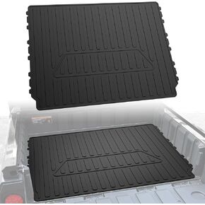 SAUTVS TPE Cargo Bed Mat Liner for Kawasaki Mule PRO, Rubber Rear Cargo Bed Mat All Weather Protector Slush Liner for Kawasaki Mule PRO-MX EPS 2019-2025 Accessories (Replace #99994-1188)