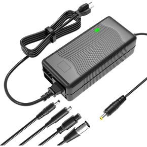 54.6V 2A Electric Bike Charger for 48V Lithium Battery Compatible with E-Bike Battery Charger,Equipped with 4 Output Heads ﻿
