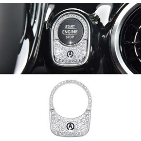 CARFIB Car Bling Accessories for Mercedes Benz Start Stop Button Ignition Switch Cover Car Interior Decoration Trim Stickers Decal for A Class B Class GLB GLA CLA 2020 2021 2022
