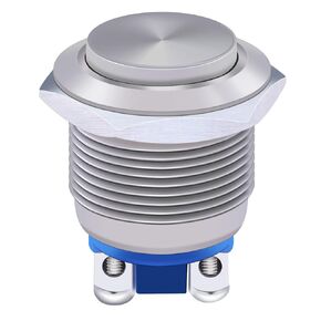 Twidec/19mm Waterproof Red Metal Shell Momentary Raised Top Push Button Switch 3A/12~250V SPST 1NO Start Button for car Modification Switch（Quality Assurance for 1 Years） M-19-R-G