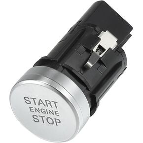 Push Button Starter Switch No.4G1905217A Engine Start Stop Switch Button for Audi A6 2016-2018 Silver Tone Replacement