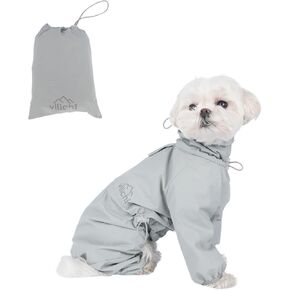 Dog Raincoat, Waterproof Coat, Light Weight & Weather Resistant Shell (Medium)