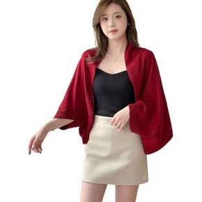 Faux Cashmere Warm DualPurpose Shawl Scarf Cardigan Women's Winter Soft Lightweight Shrug Wraps with Sleeves