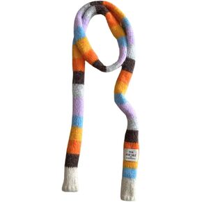 Striped Scarf for Women Knit Scarf Long Skinny Colorful Scarf Womens Winter Fashion Neck Scarves Y2k Accessories