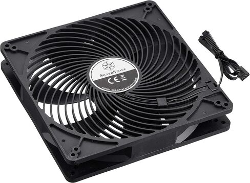 SilverStone SST-AP181 - مروحة تبريد لعلبة الكمبيوتر 180 مم، تدفق هواء عالي، أسود in Saudi Arabia