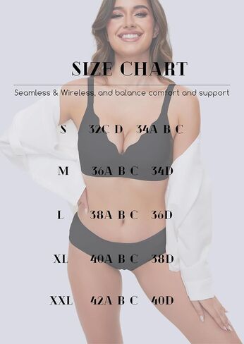 Womens Bras No Underwire Seamless Wireless Sleeping Bras Scalloped Deep V Bralettes Comfortable Everyday Bras in Saudi Arabia