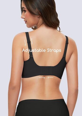 Womens Bras No Underwire Seamless Wireless Sleeping Bras Scalloped Deep V Bralettes Comfortable Everyday Bras in Saudi Arabia