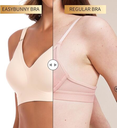 Womens Comfortable Wireless Bras with Support and Lift Seamless Push up Back Smoothing Comfort Everyday Bra in Saudi Arabia