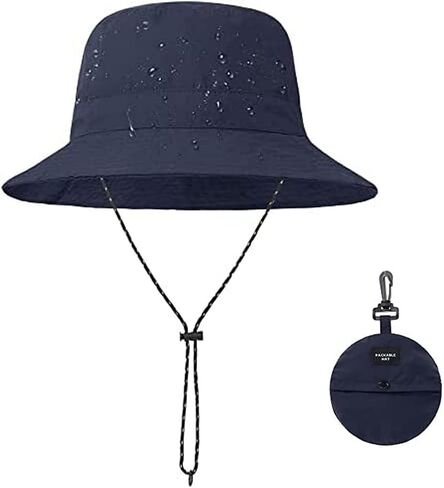 Waterproof Bucket Rain Hat for Men Women, Outdoor Fishing Hat Foldable UV Protection Sun Hat Quick Dry Summer Beach Fishing in Saudi Arabia