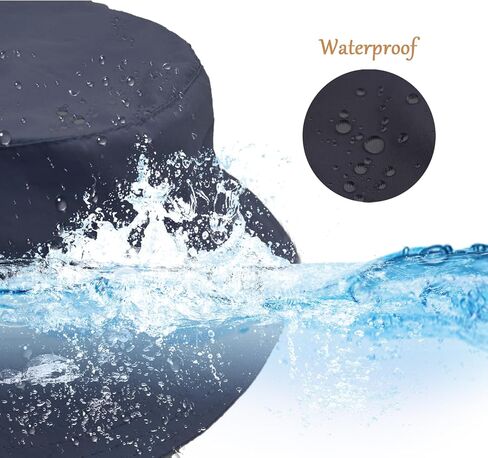 Waterproof Bucket Rain Hat for Men Women, Outdoor Fishing Hat Foldable UV Protection Sun Hat Quick Dry Summer Beach Fishing in Saudi Arabia