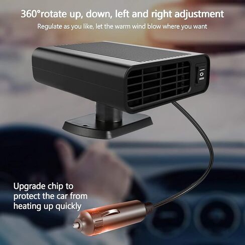 سخان سيارة محمول، 2025 سخان سيارة جديد يتم توصيله بولاعة السجائر، 12 فولت 150 وات مضاد للضباب، سخان الزجاج الأمامي للسيارة 2 في 1، مروحة تسخين وتبريد للسيارة، سيارات الدفع الرباعي، الشاحنة in Kuwait