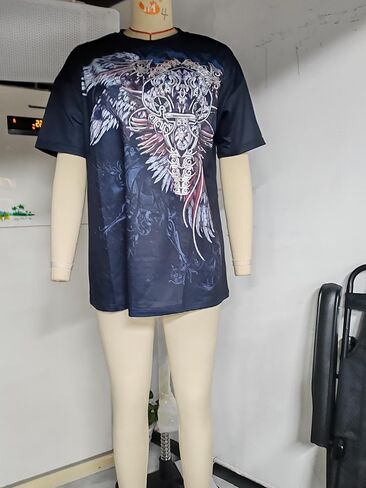 Grunge Graphic Tees for Women Y2k Vintage Gothic T Shirt Teen Girls Aesthetic Emo Baggy Tops 2000s Alternative Clothes in Saudi Arabia