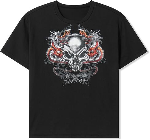 Grunge Graphic Tees for Women Y2k Vintage Gothic T Shirt Teen Girls Aesthetic Emo Baggy Tops 2000s Alternative Clothes in Saudi Arabia