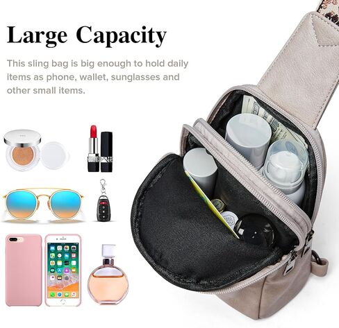 حقيبة حبال صغيرة للنساء من أوبيج، حقيبة كروس جلدية للنساء، حقيبة صدر عصرية مع حزام قابل للتعديل للسفر in Kuwait