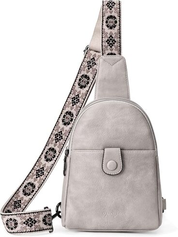 حقيبة حبال صغيرة للنساء من أوبيج، حقيبة كروس جلدية للنساء، حقيبة صدر عصرية مع حزام قابل للتعديل للسفر in Kuwait