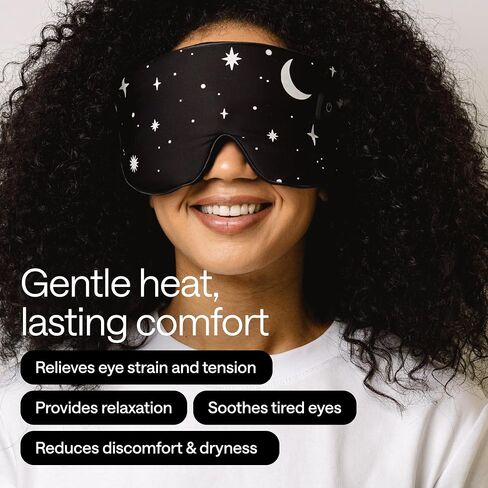Heated Eye Mask for Dry Eyes – Warm Compress for Migraine, Stye & Puffiness – Eye Heating Pad for Sleeping, Dark Circles, Overnight Relief – USB Rechargeable Self Heating Eye Treatment in Saudi Arabia