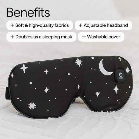Heated Eye Mask for Dry Eyes – Warm Compress for Migraine, Stye & Puffiness – Eye Heating Pad for Sleeping, Dark Circles, Overnight Relief – USB Rechargeable Self Heating Eye Treatment in Saudi Arabia