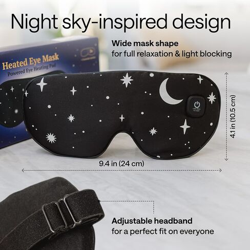 Heated Eye Mask for Dry Eyes – Warm Compress for Migraine, Stye & Puffiness – Eye Heating Pad for Sleeping, Dark Circles, Overnight Relief – USB Rechargeable Self Heating Eye Treatment in Saudi Arabia