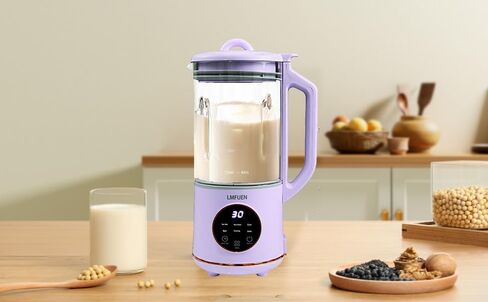 Automatic Nut Milk Maker,40oz Soy Milk Maker for Homemade Almond,Oat,Soy Milk,Plant-Based Milk,Soup Maker Machine,Milk Maker Machine with Delay Start/Keep Warm/Self Clean/Boil Water (White) in Kuwait