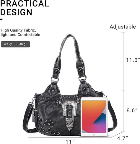 Angel Kiss Hobo Bags for Women Vegan Leather Purses and Handbags Ladies Chic Shoulder Bags Crossbody Purses with Metal Studs in Kuwait