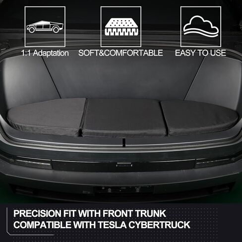 وسادة مقعد Frunk مناسبة لمرتبة صندوق السيارة الأمامية القابلة للطي والمحمولة من Tesla Cybertruck، مثالية للتخييم والسفر، سهلة التركيب، تصميم أسود متين in Kuwait