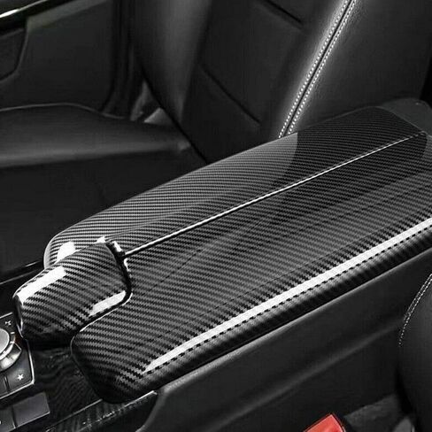 Car Center Armrest Box Cover Fit for Mercedes Benz E Class W212 2010 2011 2012 2013 2014 2015 Interior Auto Accessories Carbon Fiber ABS in Kuwait