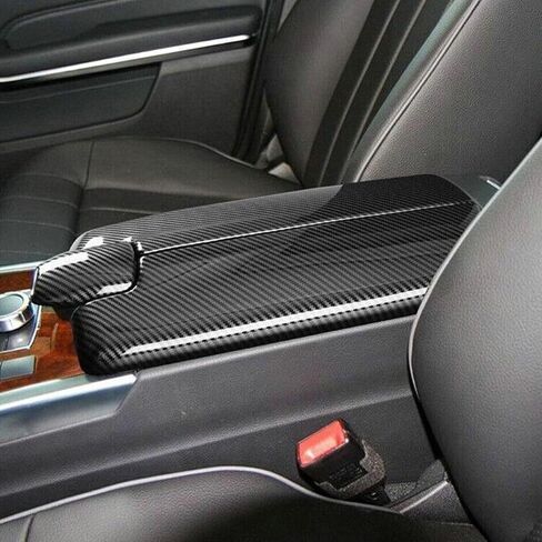 Car Center Armrest Box Cover Fit for Mercedes Benz E Class W212 2010 2011 2012 2013 2014 2015 Interior Auto Accessories Carbon Fiber ABS in Kuwait