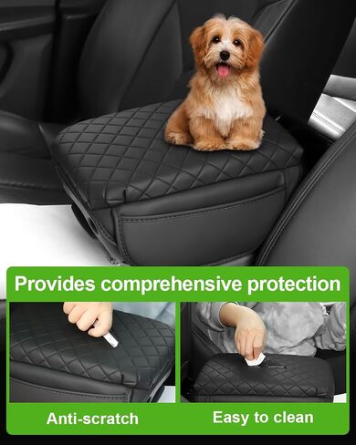 for Toyota Tacoma Center Console Cover Armrest Cover Tacoma Accessories 2005-2015 Black Console Cushion Lid Protector with Pockets in Saudi Arabia