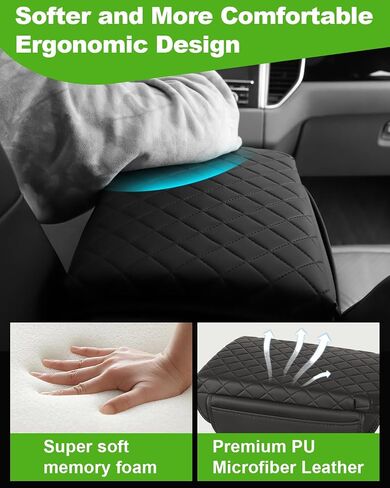 for Toyota Tacoma Center Console Cover Armrest Cover Tacoma Accessories 2005-2015 Black Console Cushion Lid Protector with Pockets in Saudi Arabia