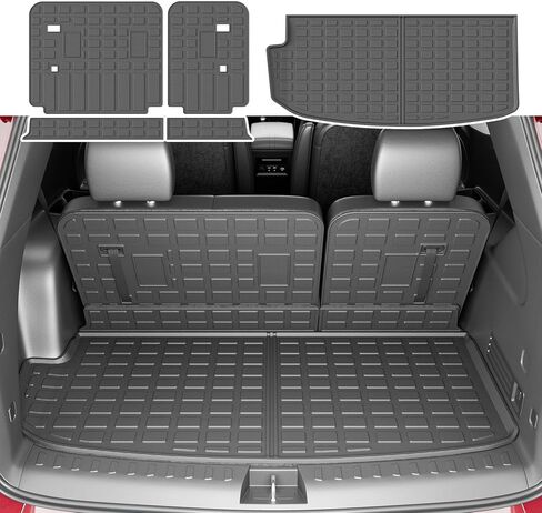 7&8 Seats Cargo Mat Compatible with 2018-2024 Chevy Traverse Trunk Liner Backrest Mat Replacement for 2018-2024 Chevy Traverse Accessories(2018-2024,Cargo Mat+Backrest Mat) in Kuwait