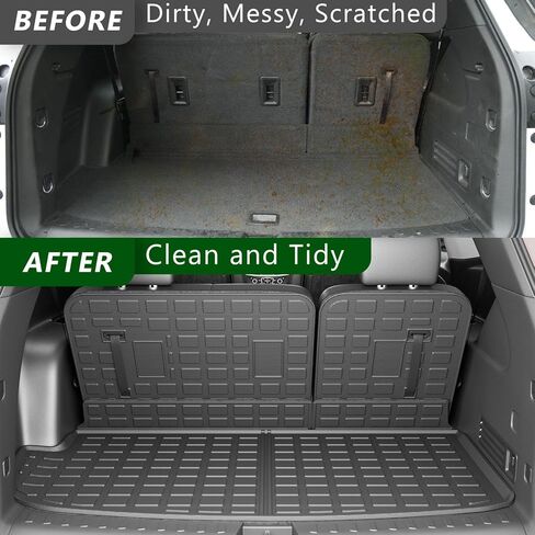 7&8 Seats Cargo Mat Compatible with 2018-2024 Chevy Traverse Trunk Liner Backrest Mat Replacement for 2018-2024 Chevy Traverse Accessories(2018-2024,Cargo Mat+Backrest Mat) in Kuwait