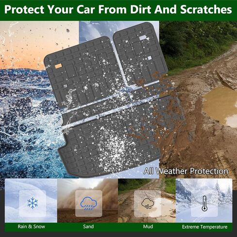 7&8 Seats Cargo Mat Compatible with 2018-2024 Chevy Traverse Trunk Liner Backrest Mat Replacement for 2018-2024 Chevy Traverse Accessories(2018-2024,Cargo Mat+Backrest Mat) in Kuwait