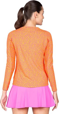 IBKUL Athleisure Wear واقي من الشمس UPF 50+ Icefil Cooling Tech Sally Print كم طويل رقبة دائرية - 12655 in Kuwait