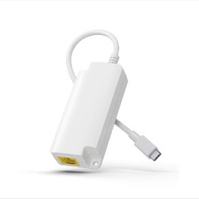 Gigabit PoE to USB C Converter for Smart Phone/Tablet, USB-C to Ethernet Adapter with 12.5W Charging, Power & Data 2-in-1 RJ45 Port to Type-C Adapter, 10/100/1000Mbps High Speed Plug & Play,PT-PGC-AF