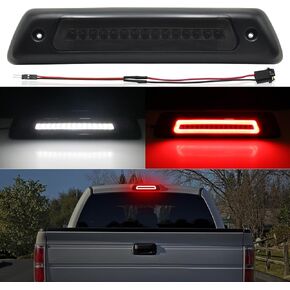 3rd Third Brake Lights LED Compatible with F150 2009 2010 2011 2012 2013 2014,Cab Roof Cargo Light Rear Center High Mount Stop Lamp Assembly(Fit for Rapt0r Smoked Lens)