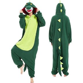 MAJ&COS Halloween Onesies Animal Pajamas Dinosaur Onesie Adult Cartoon Cosplay Christmas Costume For Women Men