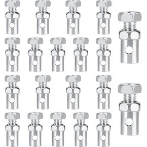 20 Pcs Universal Clutch Brake Throttle Cable Ends Stops, 1/8" Brake Cable Crimp Ends Cable Clamps Lock Repair Parts Kit for Go Kart Motorized Bike Motorcycle Bicycle Scooter Lawn Mower Garden Tractor in Saudi Arabia
