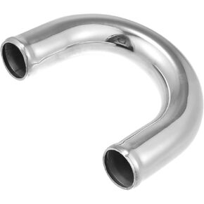 Motoforti OD 1.5" 38mm Leg Length 4" 100mm Aluminum Alloy Tube Intercooler Pipe 180 Degree U Shape Bend Elbow Air Intake Tube Silver Tone for Car Long-Lasting