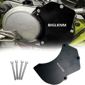 Aluminum Billet Oil Pump Cover with Stainless Steel Bolts Compatible with 1988-2006 Yamaha Blaster 200 YFS200-Black