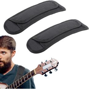 2 Pack Backpack Strap Pads Removable Shoulder Strap Pad Extra Thick Black Shoulder Strap Cushion Universal Replacement Shoulder Pad for Shoulder Bags Guitar Strap Duffle Bag Strap